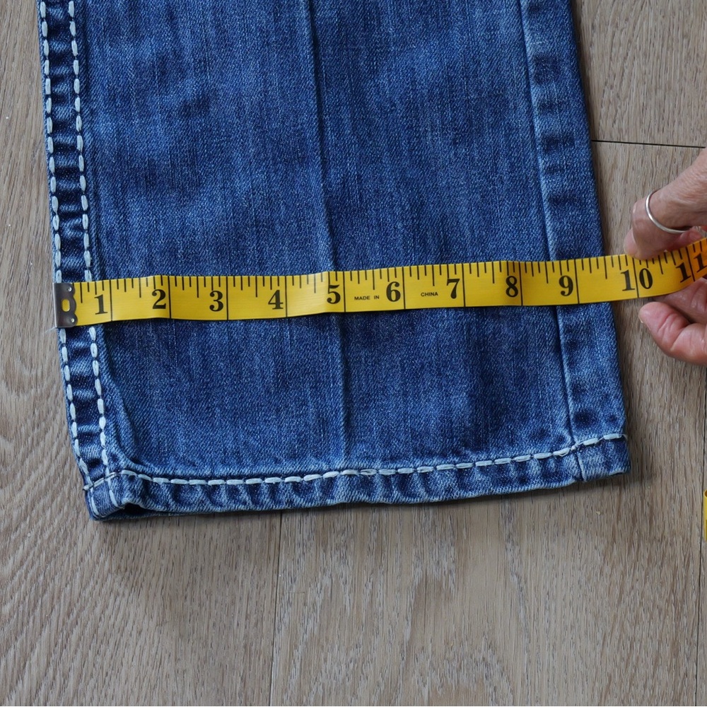 Wrangler Rock 47 Relaxed Straight Leg Heavy Contrast Stitch Jeans 30x36 - Picture 8 of 10